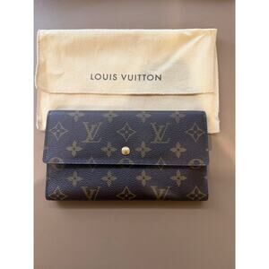 Louis Vuitton Monogram Long Wallet – Made in France | Dust Bag & COA Included